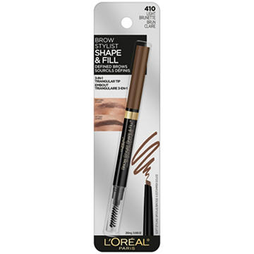 L'Oréal Paris Brow Stylist Shape and Fill Mechanical Eye Brow Makeup Pencil Light Brunette