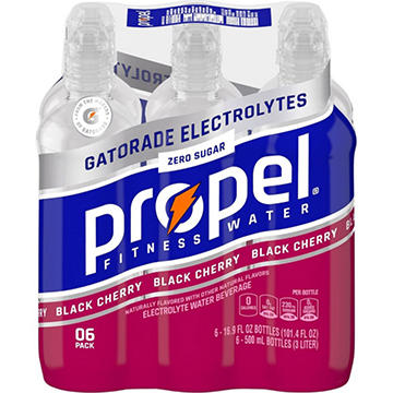 Propel Zero Calorie Black Cherry Water Beverage 6 pk Bottles