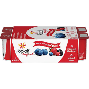 Yoplait Original Low-Fat Mountain Blueberry & Mix Berry Yogurt 