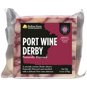 Belton Farms Port Wine Derby Cheese