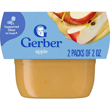 Gerber Stage 1 Baby Food - Apple, 2 oz Tubs
