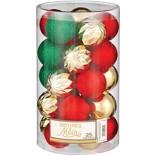 Thirty Fourth & Main Assorted Shatterproof Christmas Tree Ornaments - Shop  Seasonal Decor at H-E-B