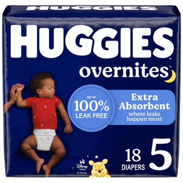 Huggies Overnites Nighttime Baby Diapers - Size 5
