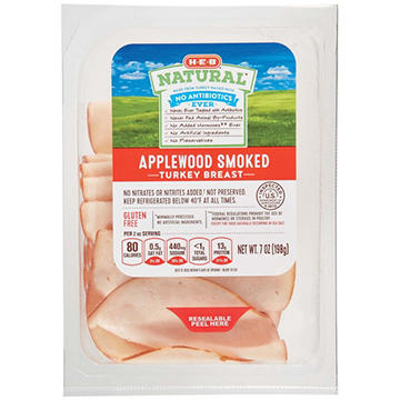 H-E-B Natural Applewood-Smoked Turkey Breast Lunch Meat