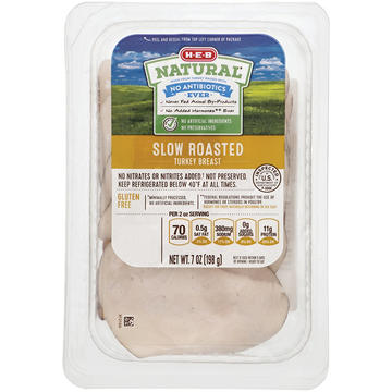 H-E-B Natural Slow Roasted Turkey Breast Lunch Meat