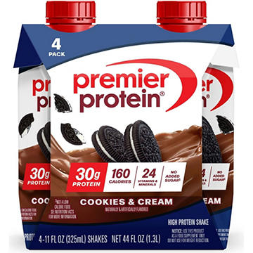 Premier Protein 30g Protein Shakes 4 pk Bottles - Cookies & Cream
