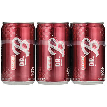 H-E-B Dr. B Soda 6 pk Mini Cans