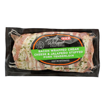 H-E-B Simply Wrapped Bacon Pork Tenderloin - Cream Cheese & Jalapeno