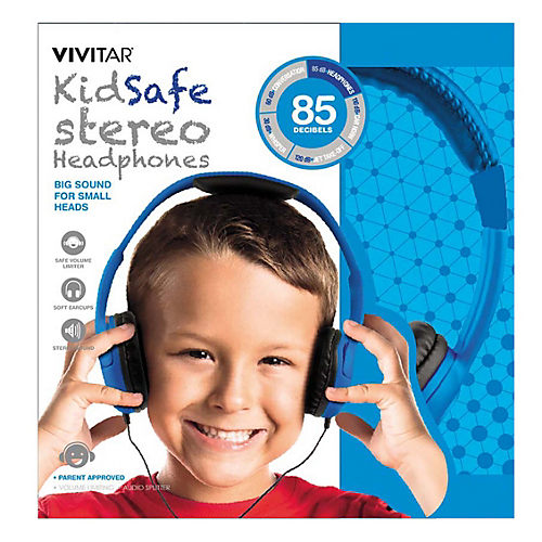 Vivitar Blue Kids Safe Stereo Headphones