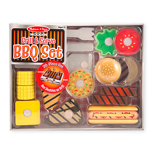 Melissa & Doug Rotisserie And Grill Wooden Barbecue Play Food Set (24pc) :  Target