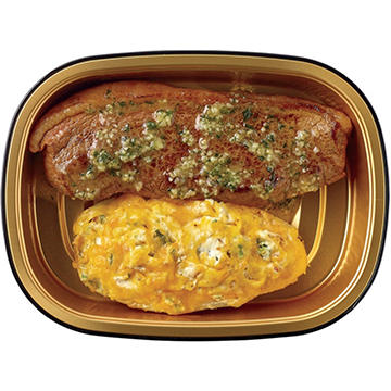 Meal Simple by H-E-B Beef Petite Sirloin Steak & Jalapeño Cream Cheese Loaded Potato Boat