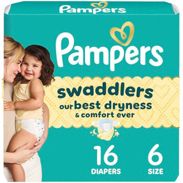 Pampers Swaddlers Baby Diapers - Size 6