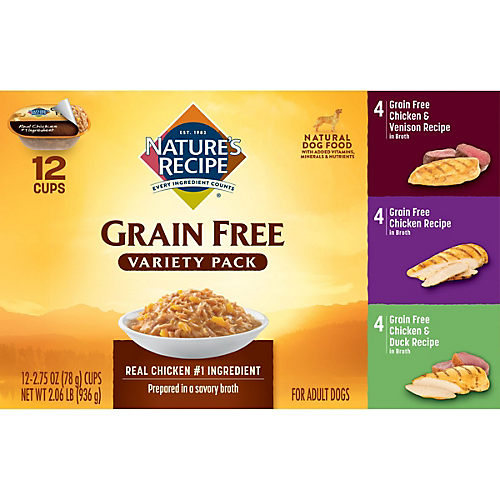 Nature s Recipe Grain Free Chicken Wet Dog Food Variety Pack Shop Food at H E B