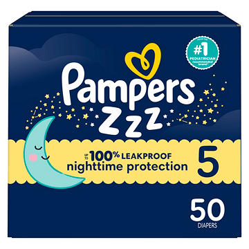 Pampers ZZZ Overnight Baby Diapers - Size 5 (27+ lbs)