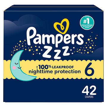 Pampers ZZZ Overnight Baby Diapers - Size 6 (35+ lbs)