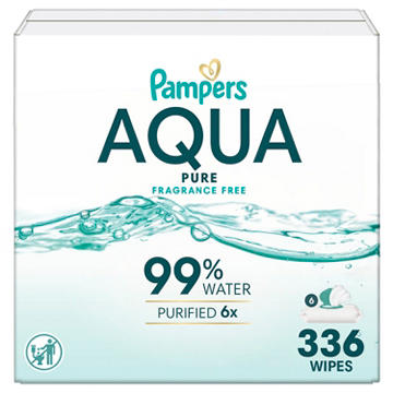 Pampers Aqua Pure Baby Wipes 6 pk