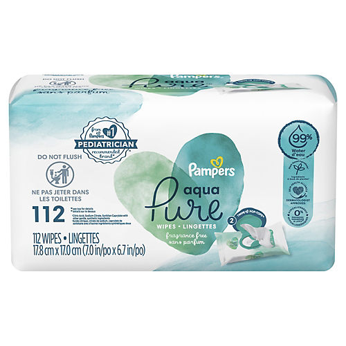 Pampers Aqua Pure Baby Wipes 2 Pk - Shop Baby Wipes at H-E-B
