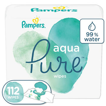 Pampers Aqua Pure Baby Wipes 2 pk