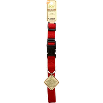 Coastal Pet Products 12-18" Soy Fiber Cranberry Adjustable Small/Medium Dog Collar