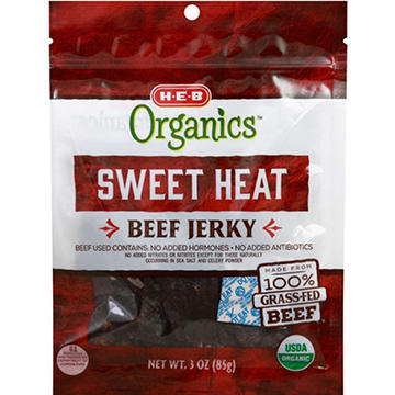 H-E-B Organics 10g Protein Sweet Heat Beef Jerky