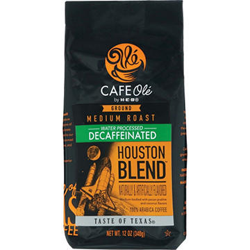 CAFE Olé by H-E-B Decaf Houston Blend Medium Roast Ground Coffee