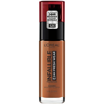 L'Oréal Paris Infallible 24 Hour Fresh Wear Foundation - 520 Sienna