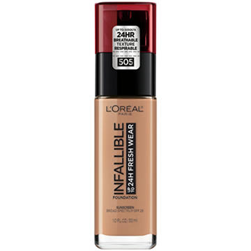 L'Oréal Paris Infallible 24 Hour Fresh Wear Foundation - 505 Toffee