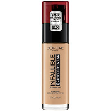 L'Oréal Paris Infallible Up to 24 Hour Fresh Wear Foundation - Lightweight Radiant Honey