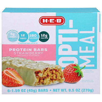H-E-B OPTI-MEAL 12g Protein Bars - Strawberry
