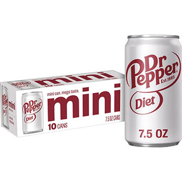 Dr Pepper Diet Soda 10 pk Mini Cans