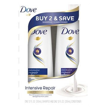 Dove Nutritive Solutions Intensive Repair Shampoo & Conditioner, 2 Pk