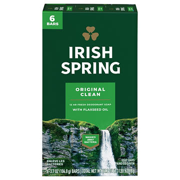 Irish Spring Original Clean Deodorant Bar Soap for Men