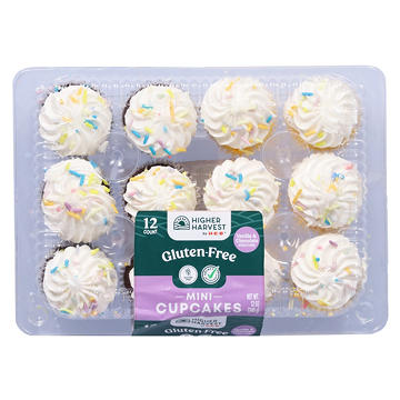 Higher Harvest by H-E-B Gluten Free Mini Cupcakes - Chocolate & Vanilla