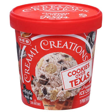 H-E-B Creamy Creations Cookies Over Texas Ice Cream