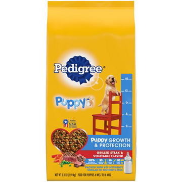 Pedigree Puppy Dry Puppy Food - Grilled Steak and Vegetable Flavor