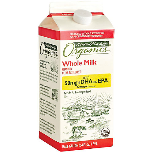 Central Market Organic Whole Milk with DHA Shop Milk at H E B