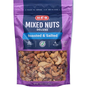 H-E-B Deluxe Salted Roasted Mixed Nuts