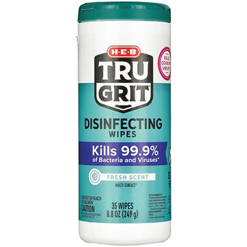 H-E-B Tru Grit Disinfecting Wipes – Fresh Scent