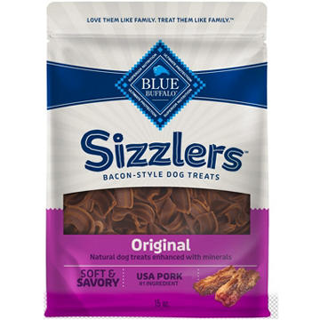 Blue Buffalo Sizzlers BaconStyle Dog Treats - Pork