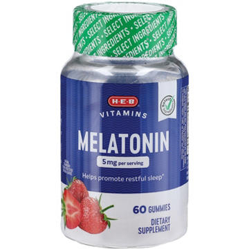 H-E-B Vitamins Melatonin 5 mg Gummies - Strawberry