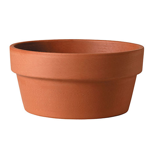 Deroma Bowl Planter, Moka Terra Cotta clay, 12.6-In.