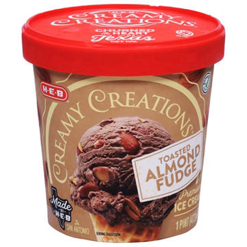 H-E-B Creamy Creations Toasted Almond Fudge Ice Cream
