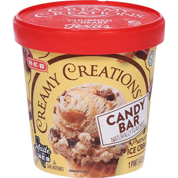 H-E-B Creamy Creations Candy Bar Ice Cream