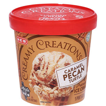 H-E-B Creamy Creations Caramel Pecan Turtle Ice Cream