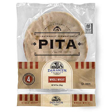Damascus Bakeries Naturally Fermented Pita Flatbread - Whole Wheat