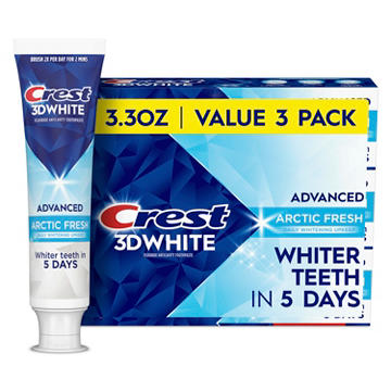 Crest 3D White Whitening Toothpaste - Arctic Fresh, 3 Pk