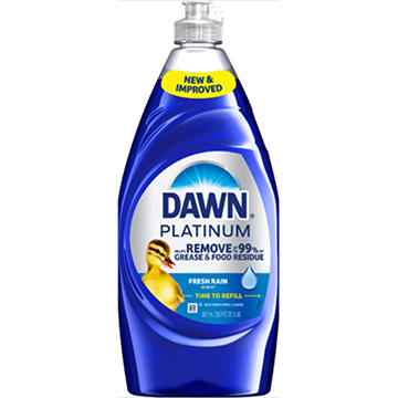 Dawn Platinum Refreshing Rain Liquid Dish Soap