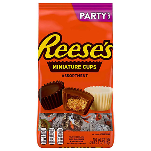 REESE'S Miniatures Dark Chocolate Peanut Butter Cups, 10.2 oz bag