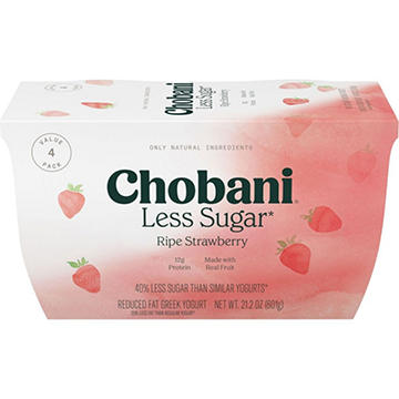 Chobani Less Sugar Low-Fat Montery Strawberry Greek Yogurt