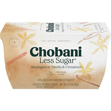 Chobani Less Sugar Madagascar Vanilla & Cinnamon Greek Yogurt
